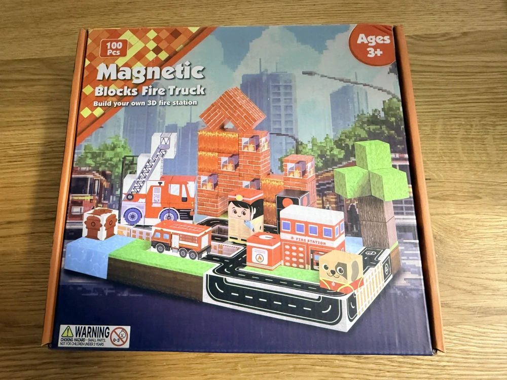 Magnetická stavebnice (100 ks) - hasiči