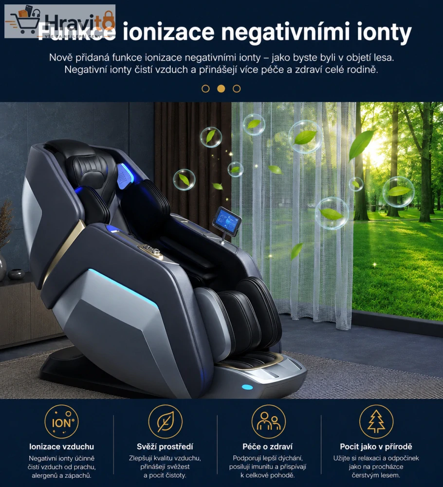 Luxusní 4D masážní křeslo