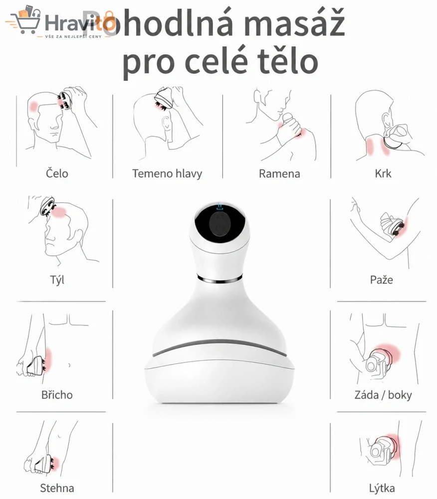Masážní přístroj na hlavu